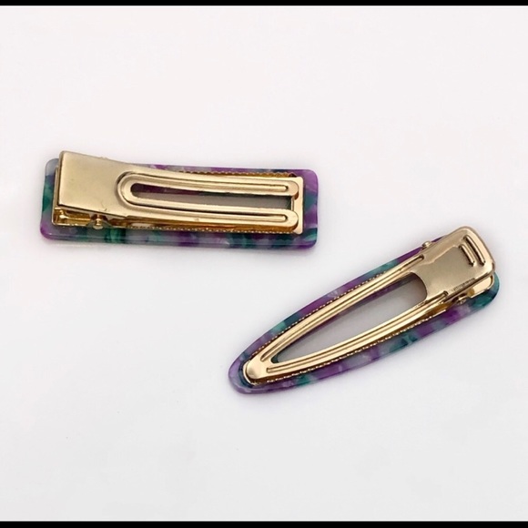 🔥HP🔥 NEW Large Barrettes / Clips Pearl & Acrylic - Picture 7 of 8